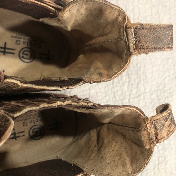 Circle G by Corral Harness & Studs Ankle Boots Womens Size 6.5 Brown Leather - Picture 10 of 11